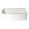 Alfi Brand White Smooth Curved Apron 33" x 20" Single Bowl Fireclay Farm Sink with Grid ABFC3320S-W - alternate 2